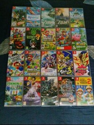 Switch games Ring Fit Sports Zelda Kindom Breath Links Mario 3D World Luigi Mansion, Deluxe Odyssey Kirby Party Superstar Engage Splatoon Shield Pikmin Emblem Gundam 30 Maker Ringfit Adventure 健身環