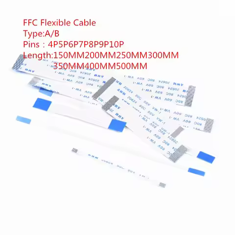10Pcs/Lot Flat Flexible Cable FFC FPC AWM 20624 80C 60V VW-1 FFC-1.0MM 4P5P6P7P8P9P10P 150MM 200MM 2