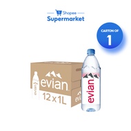 [1 Carton] Evian Natural Mineral Water (12x1L)