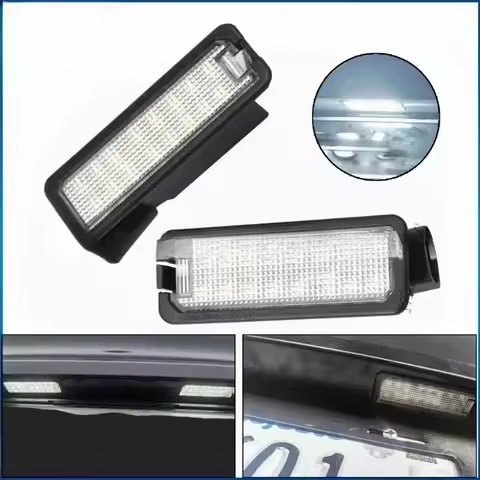 2PCS LED Number License Plate Lights with Canbus for GTi Golf 4 5 6 7 Polo MK3 MK4 Passat B6 B7 3G2 