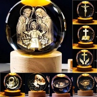 3D Crystal Ball Night Light for Birthday Gift Galaxy Planet Globe Moon Crystal Ball for Souvenir Cry