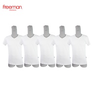 Áo thun nam Freeman cổ tim tay ngắn chất liệu cotton thoáng mát TSF315 [Combo 5]