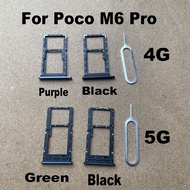 1PCS Sim Card Tray For Xiaomi Poco M6 Pro Sim Card Holder Slot adapter and Micro SD Tray Holder
