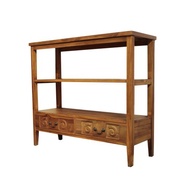 【吉迪市100%全柚木家具】ETSC015 復古雕花隔層腰櫃/收納櫃