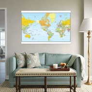 POSSBAY Map Of The World Without National Flags Unframed Poster Art Prints For Home Office Wall Educ