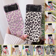 NC INS Simple Style Colorful Creative Casing Samsung Galaxy Z Flip 3 5G Flip3 Z3 Clear Shockproof PC