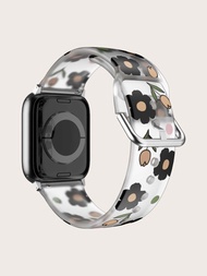 Correa de reloj compatible con Apple Watch con patrón floral