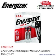 2PCS GENUINE Energizer Max AAA Alkaline Battery 1.5V - E92BP-2