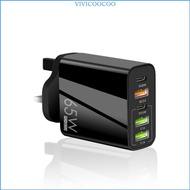 VIVI PD65W Phone Charger Fast Charge Adapter Type C USB PD Quick Charging Plug AC100-240V 50-60Hz Mu