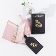 Label Couple Tag Pendant Set Cross-Border Suitcase Same-Sex 4 Leather Tag pu Consignment Luggage Tag