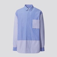 uniqlo +j 藍條紋襯衫 L號長袖襯衫 436113