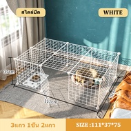 🔥พร้อมส่ง🔥 diy กรงสุนัข รั้วกั้นสุนัข คอกกั้นสัตว์ dog cage บ้านหนูแกสบี้ กรง  กรงกระต่าย กรงหมา DIY