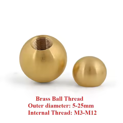 M3/M4/M5/M6/M10/M12 Brass Ball Thread Half Hole Metric H62 Drilling Copper Balls Nut Perforated Roun