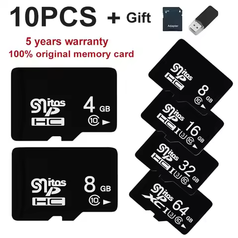 10PCS Original memory card 32GB 64GB Custom Logo C10 TF Cards SDXC 128GB 256GB 512GB 60-80MB/S U3 Fo