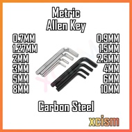 [0.7mm to 10mm] Metric L Shape Short Arm Allen Key Spanner | Hex Key L Wrench | Spanar Elenkey - Car