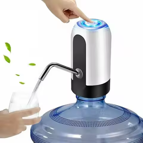 USB Rechargeable Water Bottle Pump 5 Gallon Water Bottle Dispenser Camping Portable Electric Water D