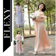 Large floral overalls maxi dress - silk chiffon material, summer dress - FLEXY design