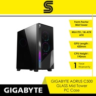 GIGABYTE AORUS C500 Glass Mid-Tower PC Chassis - Black