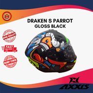 Helmet Axxis Draken S Parrot Helmet (READY STOCK) Helmet Full Face Axxis