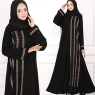 Mega Terbaru Abaya Turkey Hitam Gamis Gaun Jubah Dress Muslim Wanita