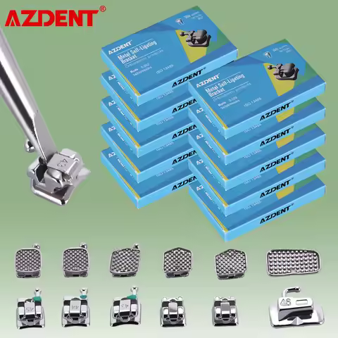10 Sets AZDENT Dental Orthodontic Bracket Braces Passive Self Ligating Mini MBT/Roth 0.022 Hooks 345