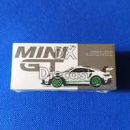 HIJAU Mini GT Porsche 911 GT3 RS white green MGT827