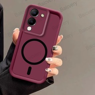 Casing For VIVO Y04 Y29S 4G Border Protection TPU Colorful Cover With Magnetic Sticker