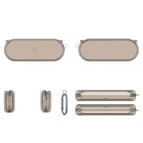 TPU Protective Case Clear Anti-Scratch Transparent Cover With Keychain Hook Headphone Accessories fo
