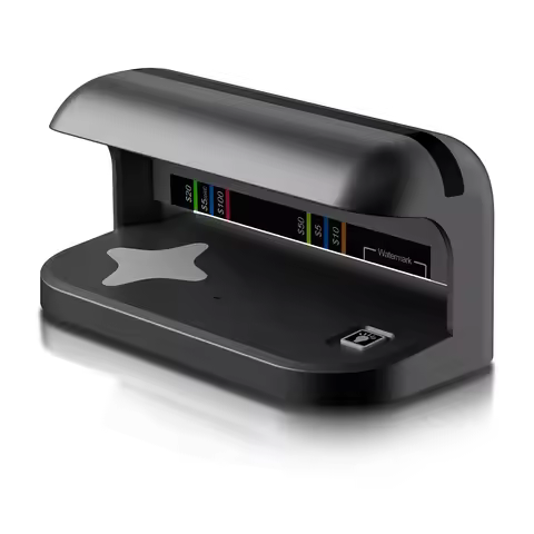 AL-17 Counterfeit Bill Detector with UV LED Light, Advanced UV Counterfeit Money Detector with Card 