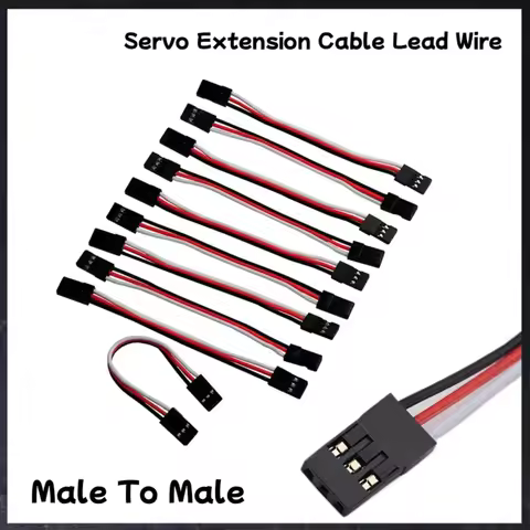 1/2/5/10 PCS Servo Extension Cable Lead Wire Male To Male JR Plug 10cm 3.93 Inch 3 Pin Cord for FUTA