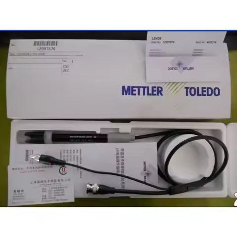 1PCS Genuine LE438 3-in-1 pH Electrode, Mettler Toledo pH/ATC Composite Sensor, BNC/RCA Connectors