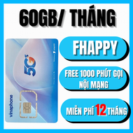 Sim 5G Vinaphone TRỌN GÓI 1 NĂM FHAPPY 12 tháng - 60GB/Tháng - 12TD49 12 tháng - 100GB/tháng - SIM