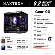 Gear-06 - Radeon RX 9060 XT 16GB Gaming PC | Ryzen 5 7500F / Ultra 5 225F (16GB RAM / 512GB SSD) | 3