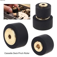 CHERRY3WK 1Pcs Tape Recorder Belt Wheel, Copper Axis Rubber Cassette Deck Pinch Roller, Durable Cass