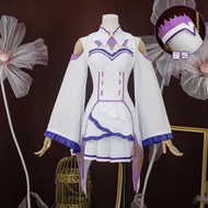 Cosplay Re:Zero Emilia anime ao dai full set, cheap, fast delivery, best seller