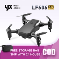 (Free Storage Bag) Original LF606 Mini Drone HD 4K Foldable Wifi FPV 2.4GHz 6-Axis RC 4 Channels Aircraft Drone Helicopter Toy Easy Adjust Frequency Drone With Camera And Video Hd Original Wifi Mini Foldable LF606 Drone With Camera