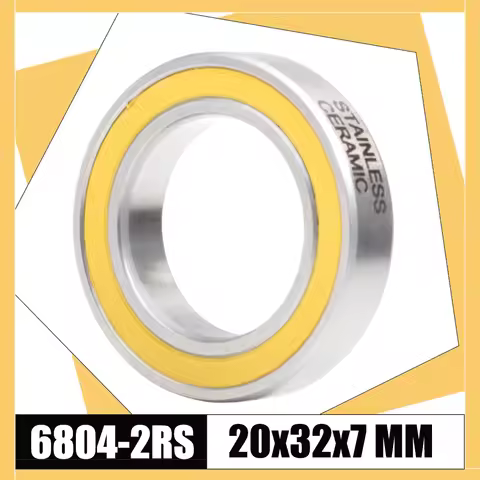 6804-2RS Stainless Bearing 20*32*7 mm ( 1 PC ) ABEC-3 6804 RS Bicycle Hub Front Rear Hubs Wheel 20 3