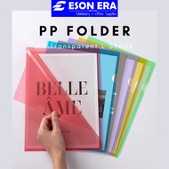 A4 L Shape PP Folder E-310 Transparent Document File Holder