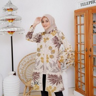 DRESS BATIK TUNIK TERBARU 2021 M L XL XXL 3L 4L - DRESS BATIK PREMIUM MODERN - DRESS BATIK KANTOR -