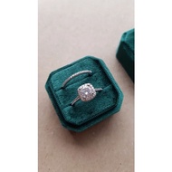 PAIR ORIGINAL SILVER 925 WEDDING ENGAGEMENT RING CINCIN NIKAH TUNANG WANITA COUPLE