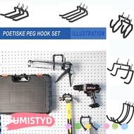 UMISTYDREAMUM9U Garage Storage Hooks Wall Mounted Pegboard Drill Holder Organizer Tool Hole Plate Ra