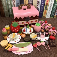 Little Girl Baby Girl Children Cake Cut Cut Kitchen Play House Toys 3-4-5-6-7 Years Old Gift Simulat