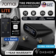 【MY seller】 【GLOBAL】 70mai TPMS Lite Tire Pressure Monitoring System Midrive T02 USB Solar Charging - App Control