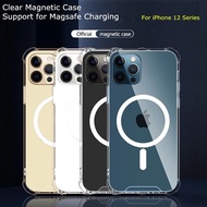 {Demon Dream} Clear Magsafe Magnetic Case For iPhone 13 11 Pro Max 12 Mini Support For Magsafe Wireless Charger Luxury Transparent Back Cover