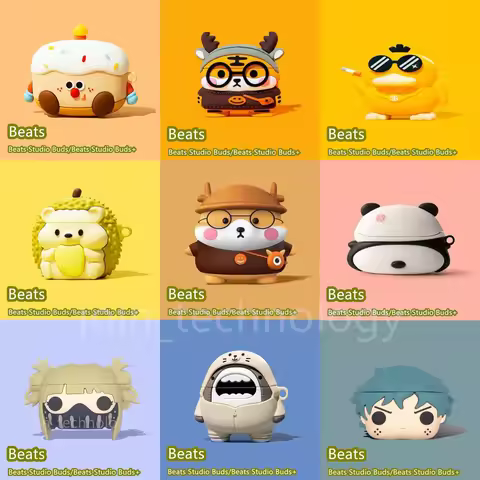 3D Anime Silicon Cartoon Soft Case for Beats Studio Buds Beats Studio Buds+ case Wireless Bluetooth 