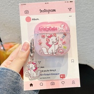 Pink Cat Marie Airpods Pro2 Case Airpods 4/4(ANC) Shockproof Cartoon IMD Earphone Cover For AirPods 