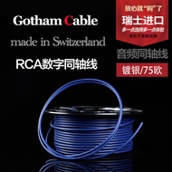 Switzerland Gotham 10070 GAC-1 S/PDIF 75 Euro Digital Audio Coaxial Line Silver Jacketed Wire Indivi