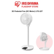 IRIS Ohyama LFD-22T, 3D Pedestal Standing Fan (DC-motor), 54cm-89.5cm, up-to 18m, White