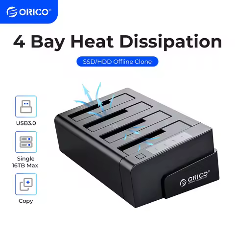 ORICO 4 Bay Hard Drive Docking Station with Offline Clone SATA to USB 3.0 HDD Docking Station for 2.