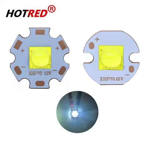 Epileds 7070 20W 12V 6V Led replace MKR XHP70 XHP50 LED Emitter Cool White 6500K LED Diode Chip Ligh